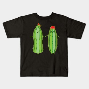 Funny cactus couple Kids T-Shirt